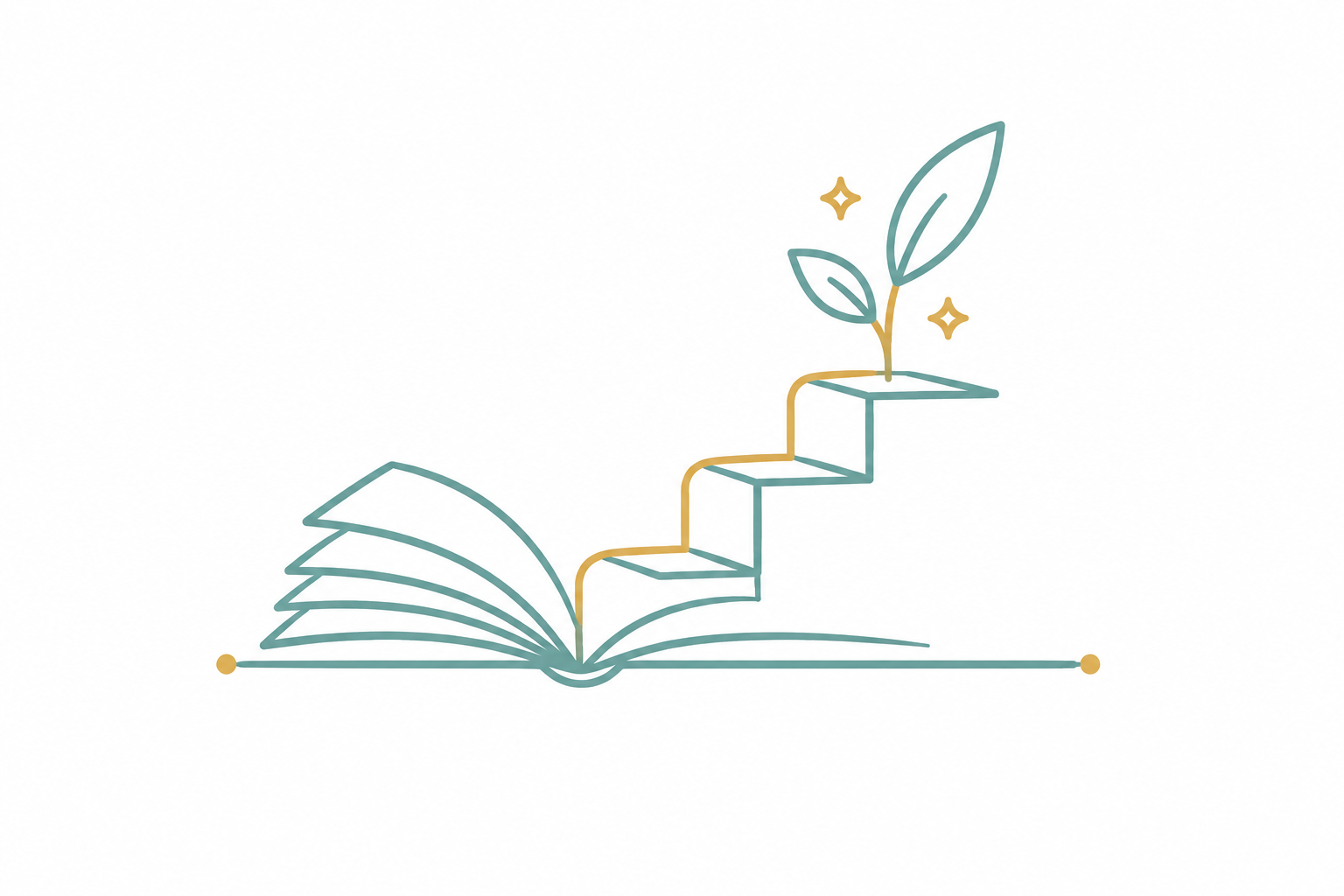 Ilustración minimalista de formación y crecimiento profesional
